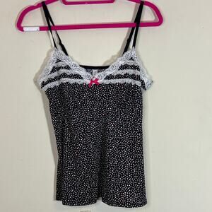 Marilyn Monroe Babydoll Top Y2K Lace Cami Size Large Cutegoth Softgoth Coquette